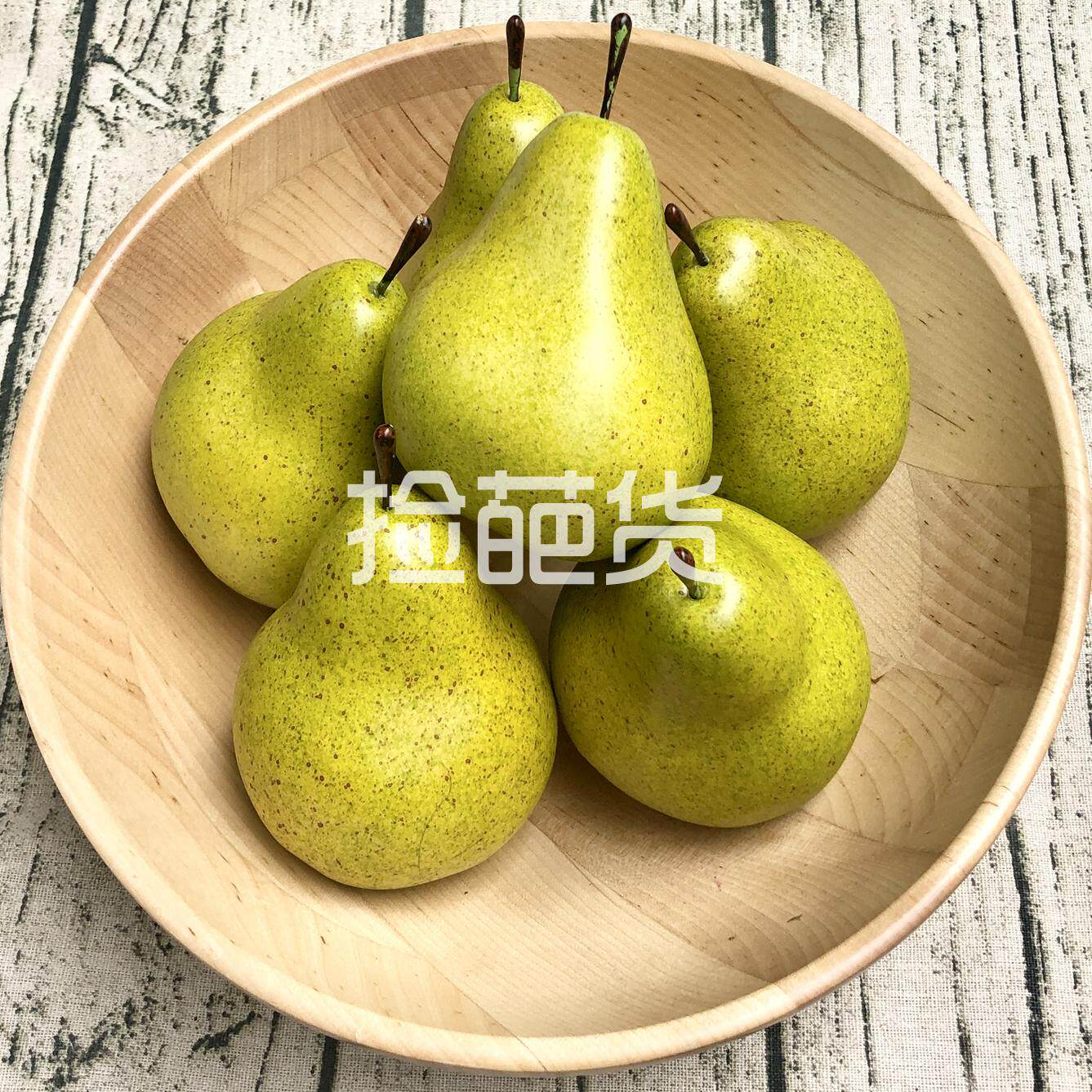 高档手感加重仿真水果假水果道具模型红黄梨鸭梨青梨黄梨库存