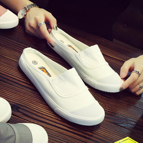 新款韩国贝壳一脚蹬包头懒人鞋