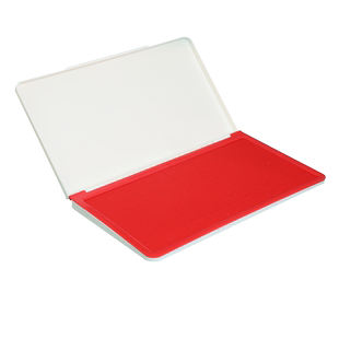 大号印泥印台红色蓝色速干印泥盒特大号便携盖章按手印红印泥指纹快干印台盒空白印尼印章双色印油盒海绵芯