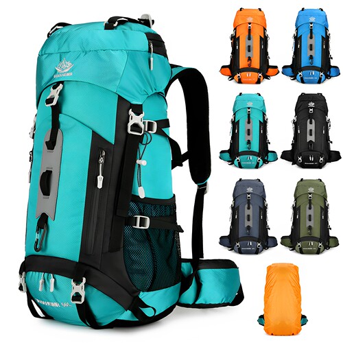 60L大容量轻便防水登山双肩包
