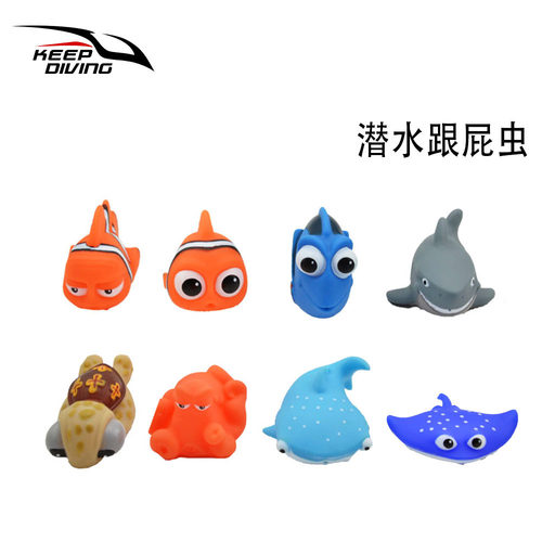 海洋生物潜水跟屁虫潜水员气瓶标志水下浮力公仔BCD玩偶戏水玩具 - 封面