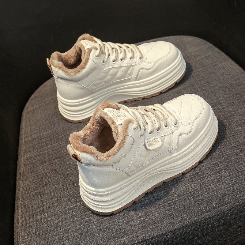 加绒加厚高帮鞋女棉鞋学生大棉