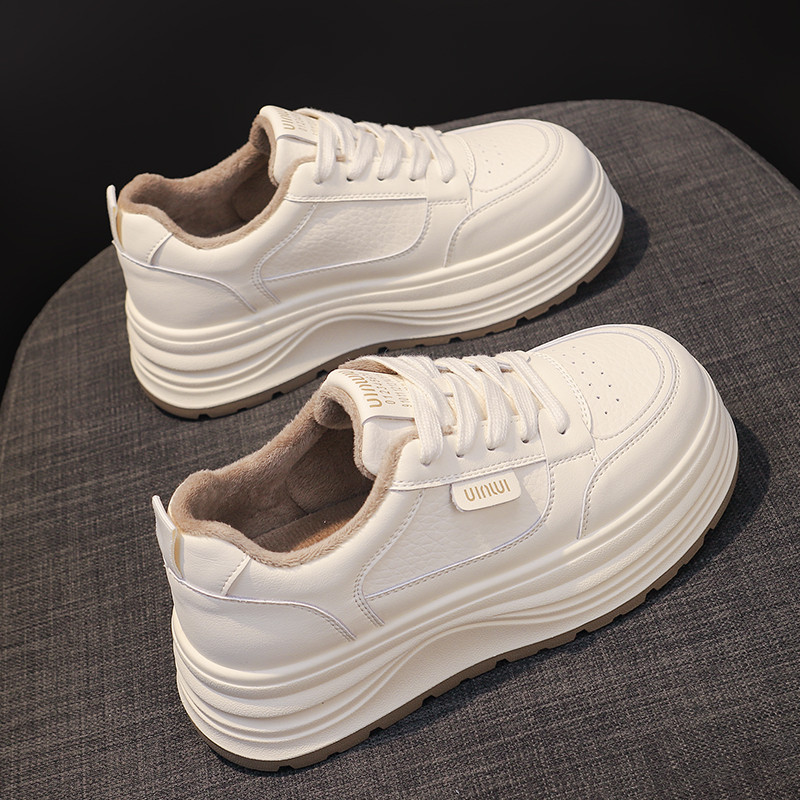 厂家直销加绒保暖小白鞋女厚底板鞋2025冬新款学生休闲运动旅游鞋,女鞋,时尚休闲鞋,淘宝优惠券,粉丝福利购,淘宝优惠卷