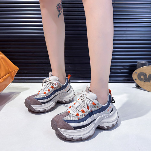 网红爆款老爹鞋女厚底增高6cm