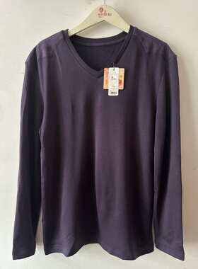 桑扶兰男士V领薄绒柔软舒适保暖上衣ECE23 ECF15