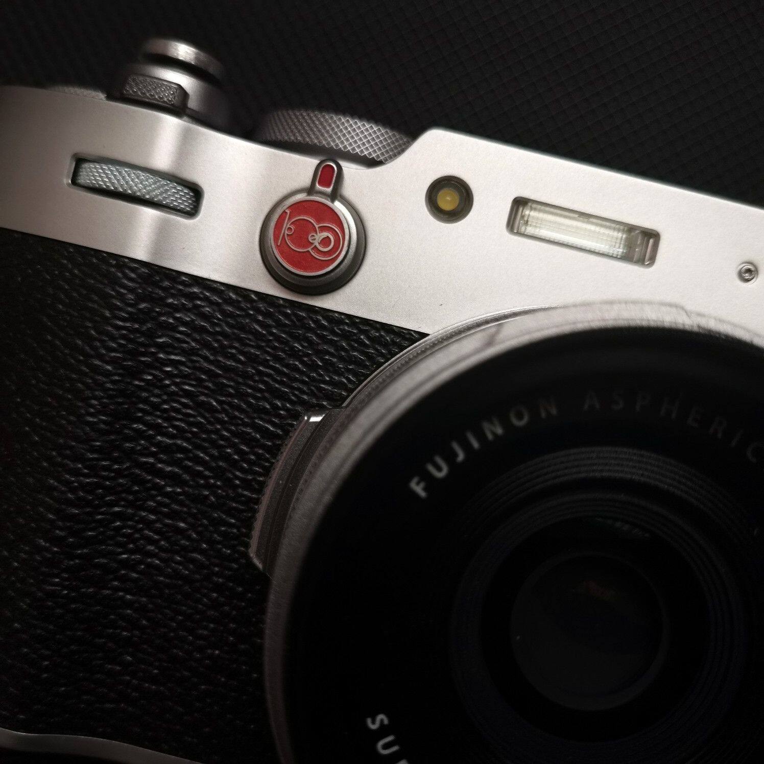 可定制logo贴适用于富士x100f x100s x100v非方遮光罩热靴盖配件