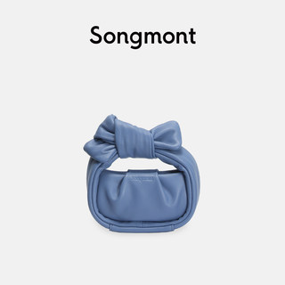 Songmont云吞mini手提包设计师新款头层牛皮迷你褶皱包崧