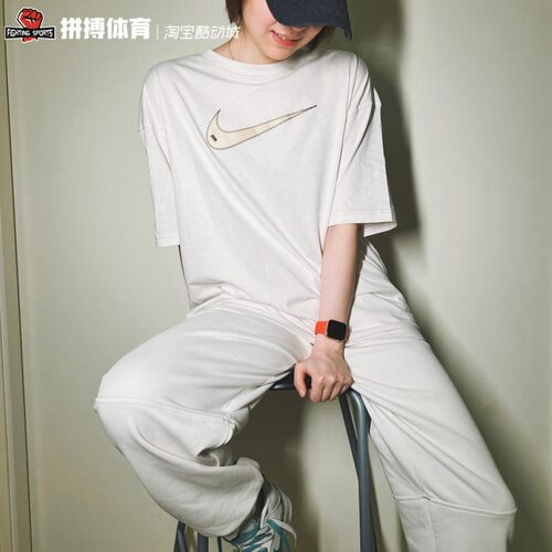 Nike耐克2022春季新款女短袖运动健身透气圆领宽松T恤DM6212-030