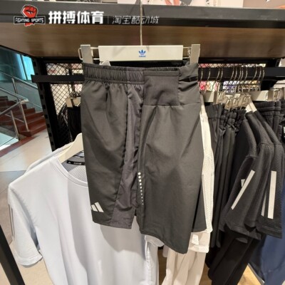 Adidas阿迪达斯男子马拉松口袋反光速干跑步短裤 JZ2209 JZ2349