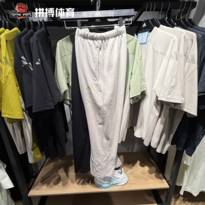 正品阿迪达斯男裤子针织轻薄透气宽松直筒运动长裤 JL6074 JL6073