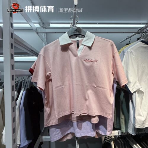 阿迪达斯短袖女子2025夏新款翻领运动休闲POLO衫T恤JZ5845 JZ1584