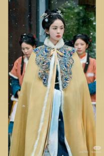 玉茗茶骨荣善宝古力娜扎斗篷披风服装古装