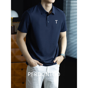 European Tour高尔夫凉感半拉链POLO衫上衣男士运动休闲短袖T恤