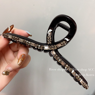 13cm/15cm闪闪小方钻【抓夹】韩国发饰鲨鱼夹盘发后脑勺发卡