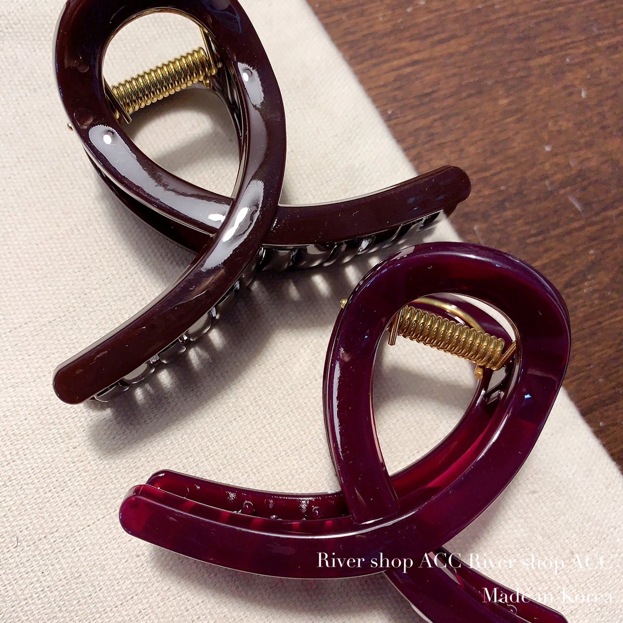 夹得紧～8cm浆果紫素版【抓夹】韩国发夹中号鲨鱼夹