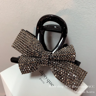 8cm奢华感满天星【抓夹】韩国发饰施华家水晶元素蝴蝶结鲨鱼夹