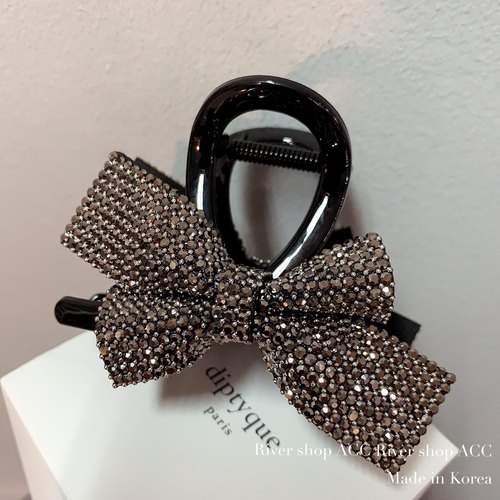 8cm奢华感满天星【抓夹】韩国发饰施华家水晶元素蝴蝶结鲨鱼夹