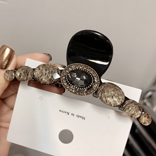 抓夹 韩国进口发饰中号鲨鱼夹 12cm拉丝琉璃质感 10cm