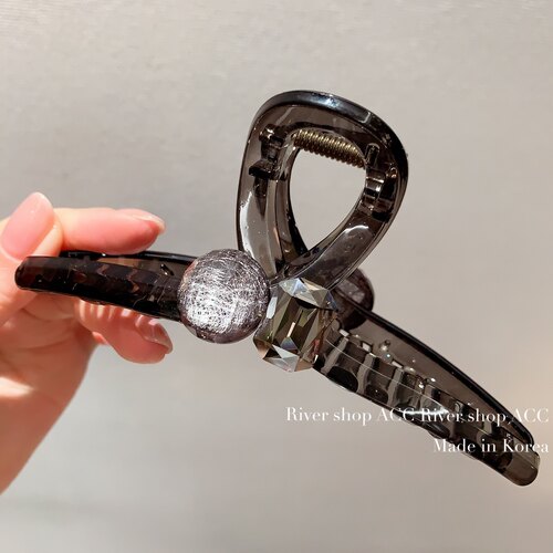 13cm/15cm高级灰拉丝琉璃水晶【抓夹】韩国鲨鱼夹大号发夹