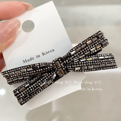 很耐看～6cm满钻蝴蝶结【鸭嘴夹/侧边夹】韩国东大门bb夹