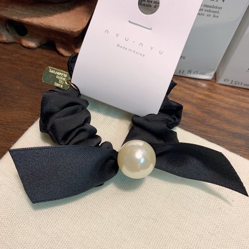 珍珠蝴蝶结【发圈】River shop韩国进口发饰头绳简约粗发绳22秋新