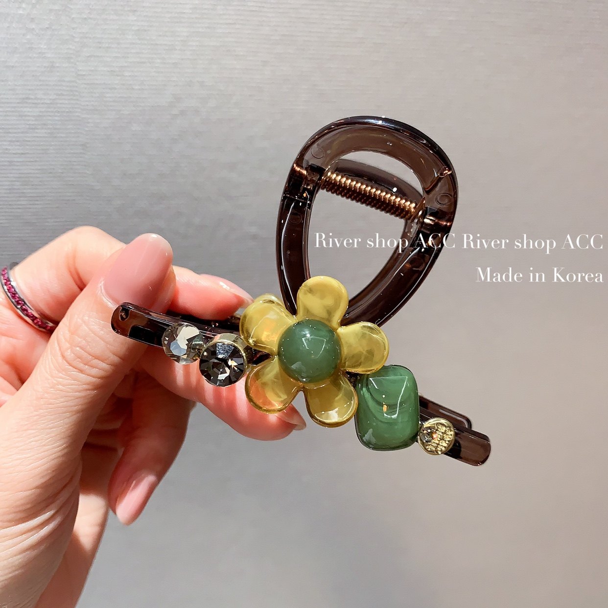 8cm花朵【抓夹】发夹鲨鱼夹后脑勺发抓中号女头饰发卡子