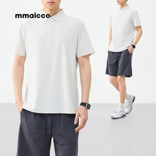 运动休闲凉感短袖Polo衫男装墨麦客2026夏季男士弹力半袖翻领T恤