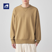 墨麦客335g热感科技 贴布落肩上衣男55476 新款 圆领卫衣男士 春季