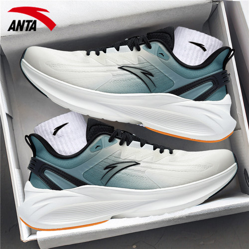 安踏男鞋6毒刺5跑步鞋2025新款秋冬皮面休闲鞋子网鞋厚底运动鞋男