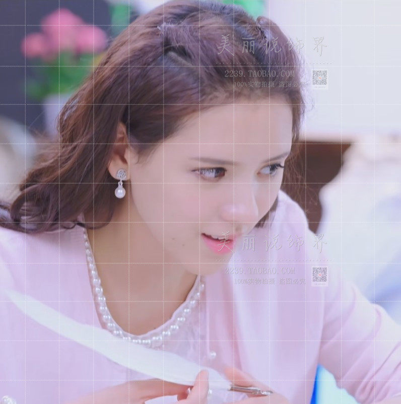 韫色过浓耳环苏矜北张予曦明星同款镂空花朵珍珠耳钉甜美时尚耳饰