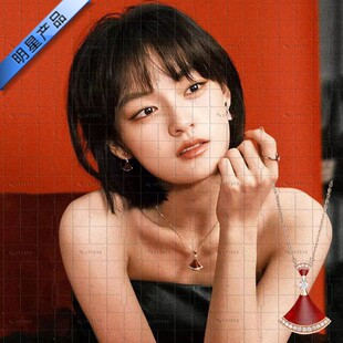 文淇项链金色网红明星ins小红书同款扇形秋冬新款时尚轻奢送女友