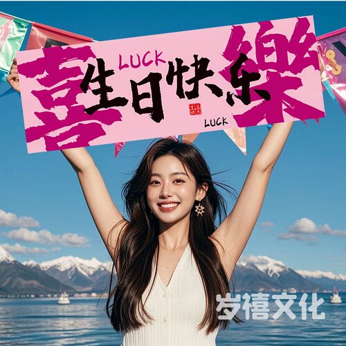 手持横幅仪式女孩装饰生日快乐氛围感拍照道具场景布置装饰party