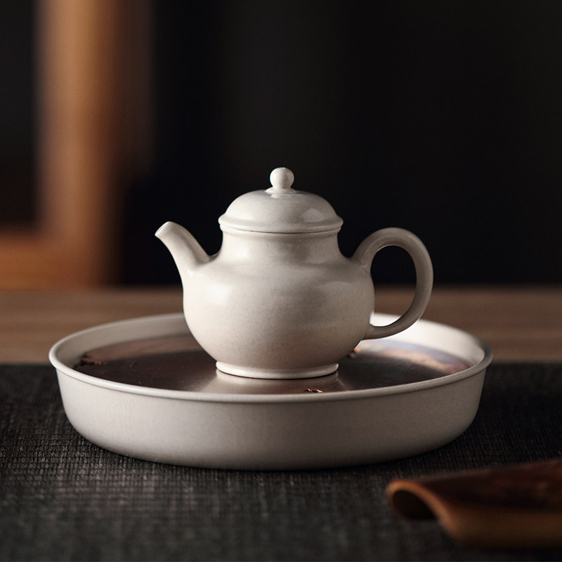 哲明 草木灰釉掇只茶壶 景德镇陶瓷泡茶壶手工功夫茶具小号壶