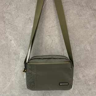 新款男士休闲轻便斜挎包横款多格层防水牛津布小包通勤百搭单肩包