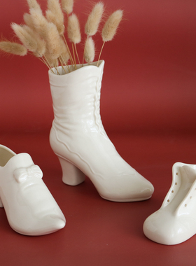 创意高跟鞋陶瓷欧式家居摆件