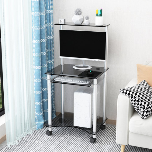 可移动爱美意玻璃电脑桌简约家用