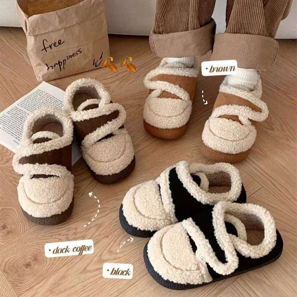 包跟棉鞋女冬天厚底踩死感网红韩版保暖家居雪地靴通勤外穿ins潮,女鞋,时尚雪地靴,淘宝优惠券,粉丝福利购,淘宝优惠卷