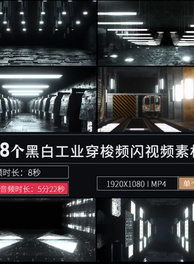 夜店酒吧3D工业风舞蹈室LED大屏幕频闪屏KTV挂机动感VJ视频素材