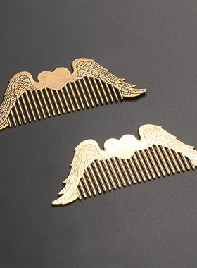 新款天使之翼图案雕刻纯黄铜工艺