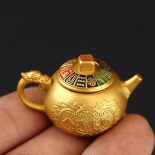 合金属沙金色十二生肖麻将把把壶钥匙扣打牌打麻将把把胡生日礼物