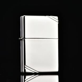 zippo煤油打火机官正品美国芝宝1937复刻款古典银色平头切角镜面
