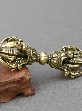 黄铜做旧金刚降魔杵仿古西藏工艺