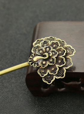 铜制茶针饰品百搭女步古装汉服