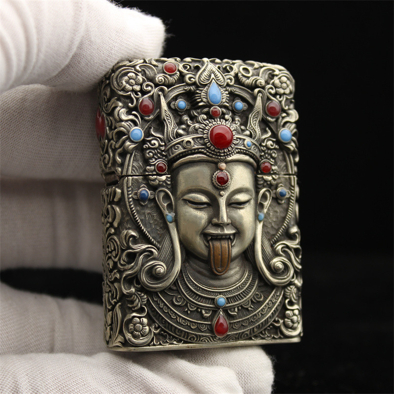 官正品ZIPPO芝宝美国原版防风砂轮煤油打火机金刚杵镶嵌扎基拉姆