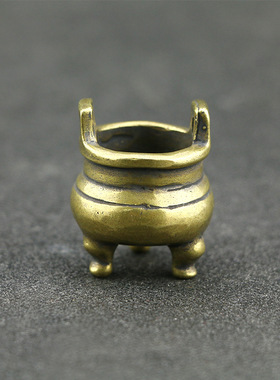 仿古清代精巧香炉供奉铜雕