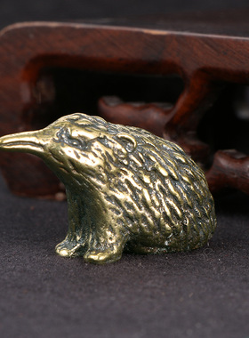 手工做旧仿古铜器鼹鼠摆件可爱