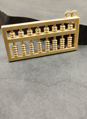 复古典藏国风艺术黄铜摆件古法手工匠作龙凤浮雕活珠算盘挂件钥匙