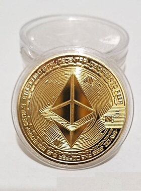 真正纯金属重金银色纪念硬币章周年定制收藏礼litecoin以太币虚拟