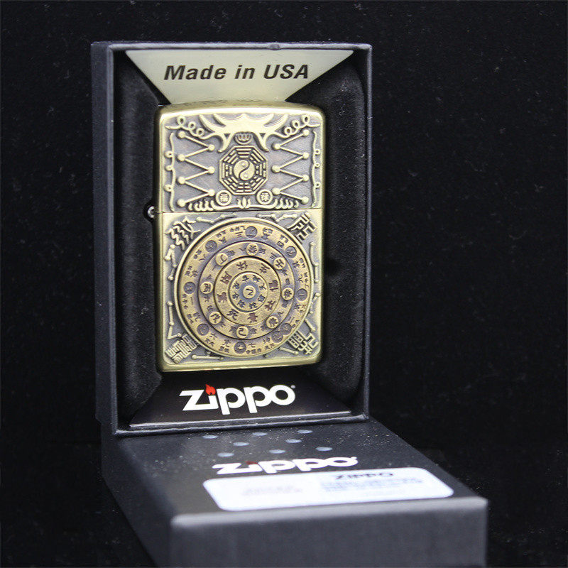 官正品ZIPPO芝宝美国原版防风砂轮煤油打火机械奇门遁甲八卦图腾