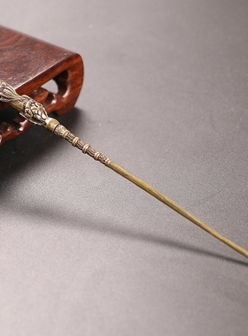 复古老翁簪子创意黄铜工艺品